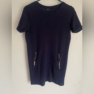 GAP Navy Blue Dress with Zipper Accents